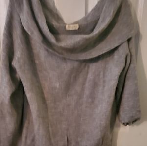 Off the shoulder sweater.